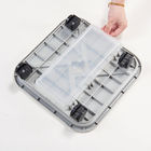Ruota universale Tray With Water Container del piatto di plastica della pianta del quadrato 23cm di colore del cemento
